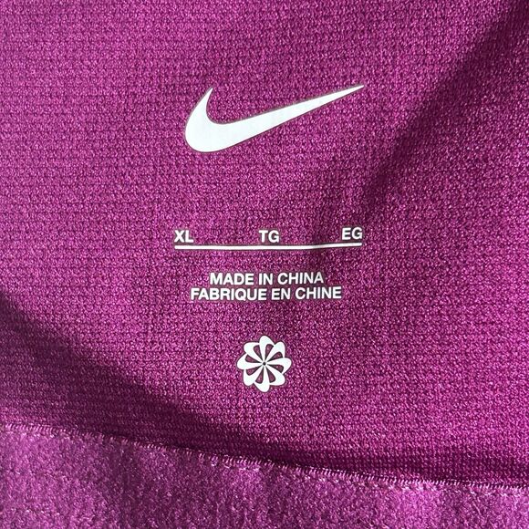 Nike Swimsuit Womens XL One Piece Back Zip Burgundy Polka Dots Bathing Suit New - Picture 9 of 11